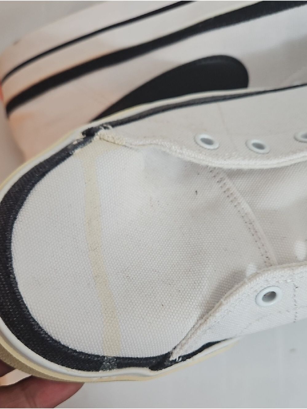 Women’s Nike Court Legacy Mid Canvas Sneakers White Black Size 13 Used Pre-loved - Picture 17 of 17